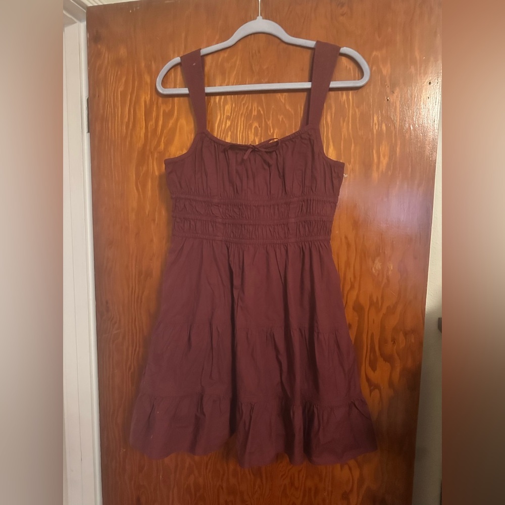 Aritzia Sunday Best Martine Dress in Burgundy